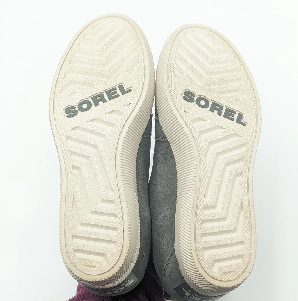 Sorel Gray Suede Sneaker Wedges